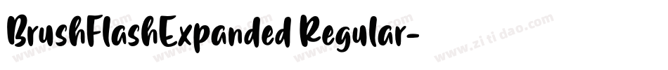 BrushFlashExpanded Regular字体转换
